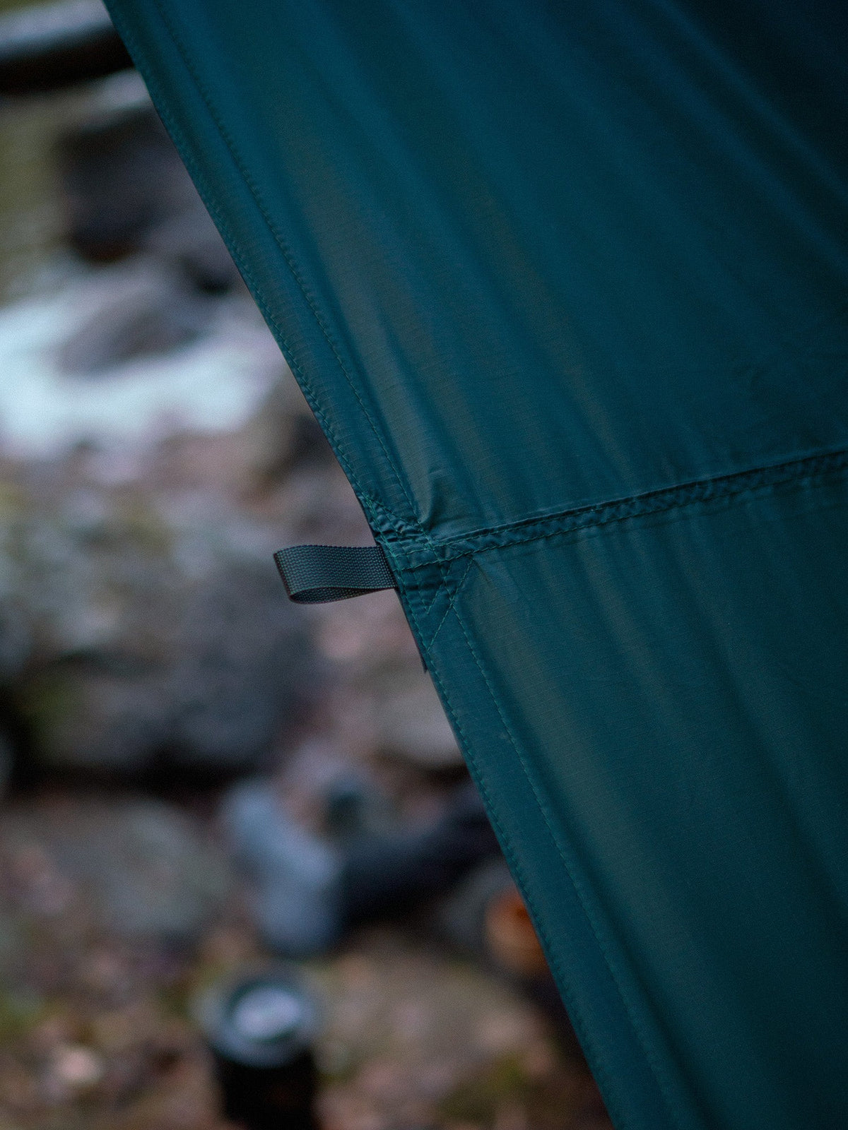 Close-up of a Savotta Laavu tarp's webbing loop